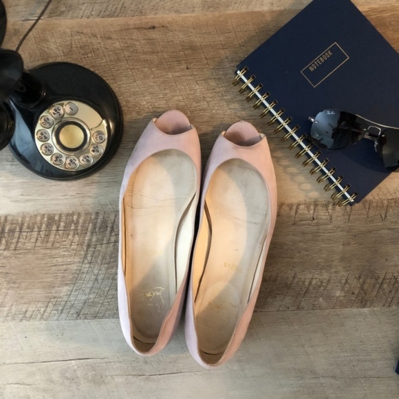 Christian Louboutin Shoes - Authentic Christian Louboutin Pink Suede Flats 11